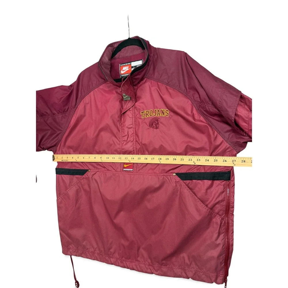 Vintage Nike Team Sports USC Trojans Jacket L Burgundy Gold Embroidered Y2K